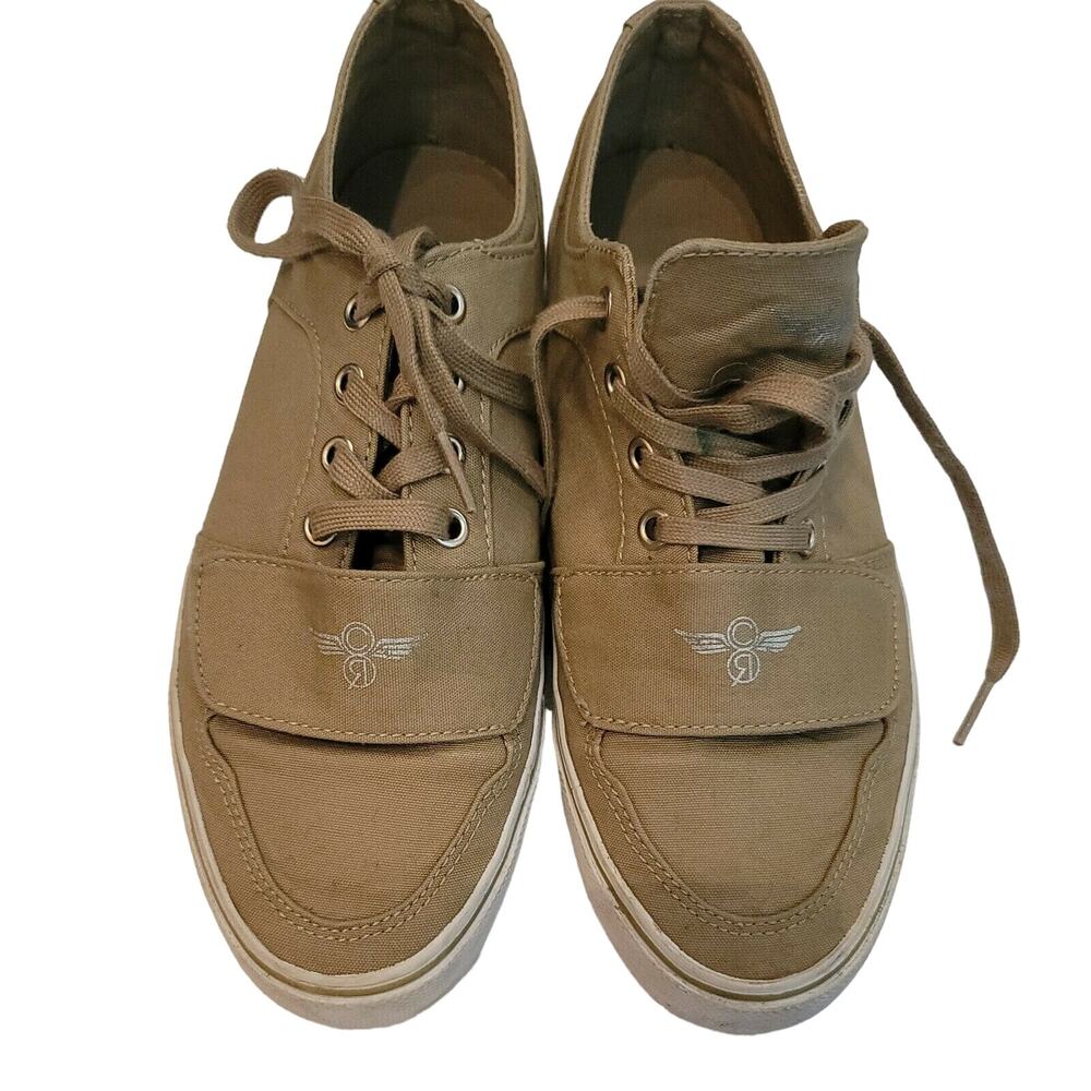 Creative Recreation Cesario Lo Woven Shoes Khaki Skater Deck Boat Men's size 9